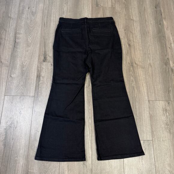 J.Crew '96 Petite Flare Jeans WMNS 31P Black Rinse High Rise Semi-Stretch Denim - Picture 6 of 8
